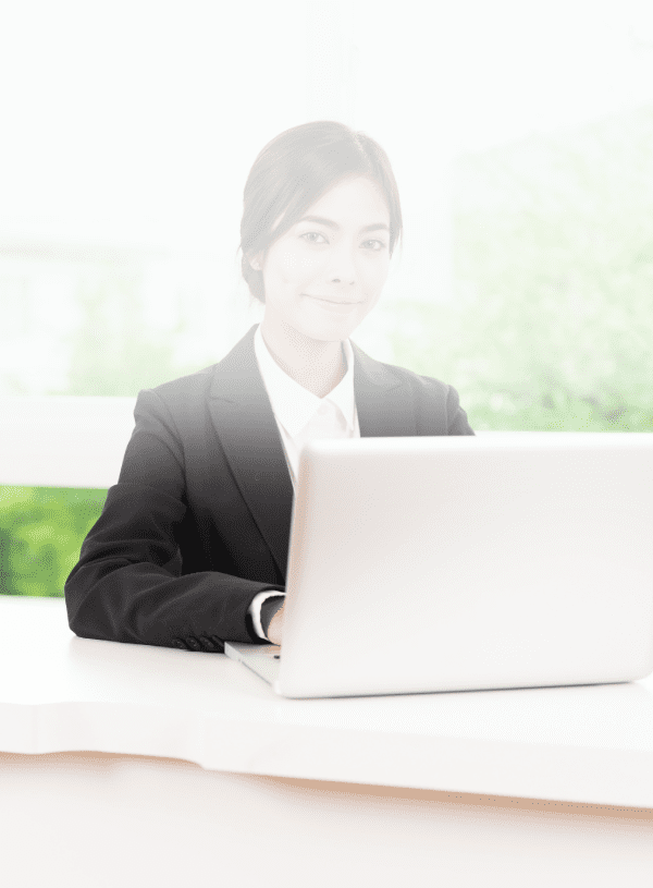 Business woman using computer laptop<br />
